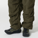 Nylon Wide Shirring Cargo Pants [Olive]