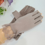 Женские Полуперчатки с Кружевом и Бантиком — изящная защита от солнца с UV-покрытием