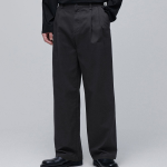 Two Tuck Wide Chino Pants [Dark Gray]