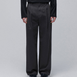 Two Tuck Wide Chino Pants [Dark Gray]