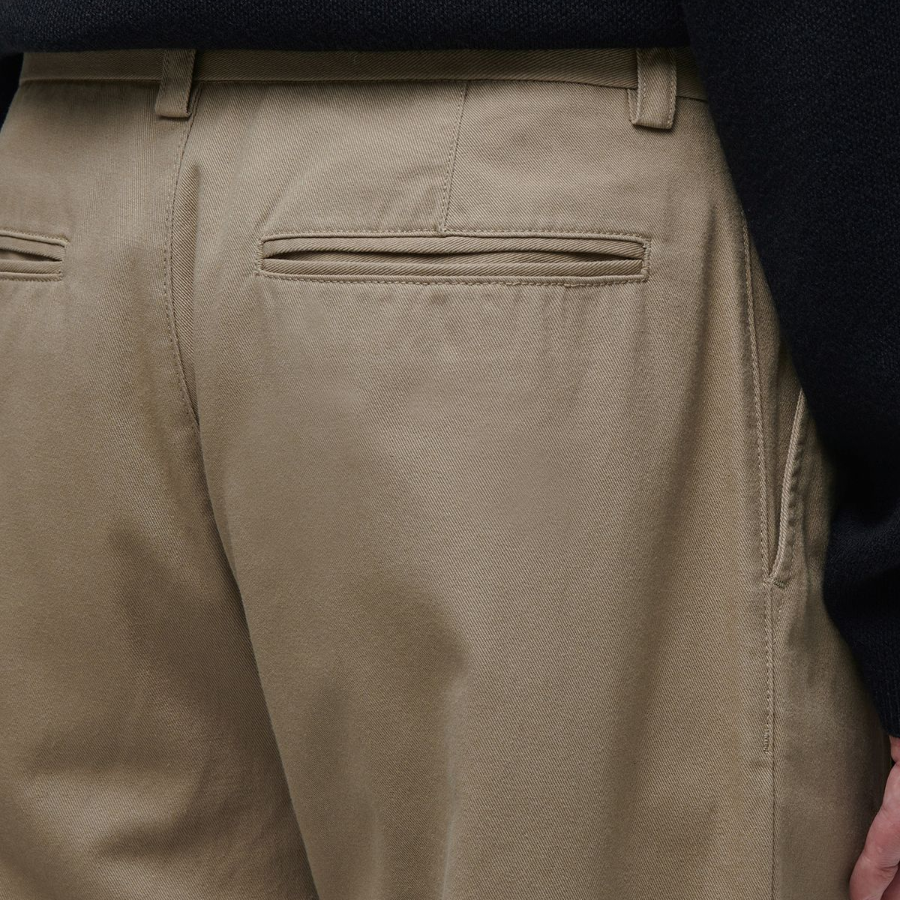 Two Tuck Wide Chino Pants [Beige]