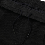 One Tuck Wide Corduroy Banding Pants [Black]