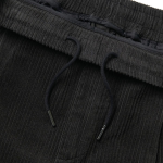 One Tuck Wide Corduroy Banding Pants [Dark Gray]
