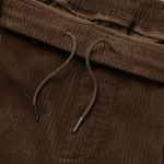One Tuck Wide Corduroy Banding Pants [Brown]
