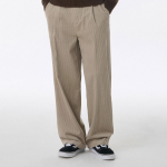 One Tuck Wide Corduroy Banding Pants [Light Beige]