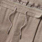 One Tuck Wide Corduroy Banding Pants [Light Beige]