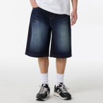 [Cooltandard] Big Brush Bermuda Denim Pants [Deep Indigo]