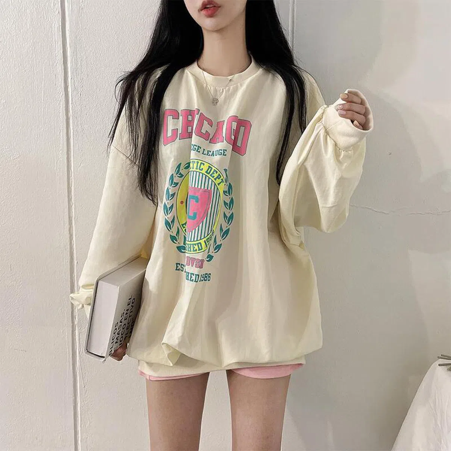 Byney Oversized Nylon Crinkle Sweatshirt