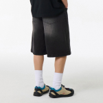 [Cooltandard] Big Brush Bermuda Denim Pants [Black]