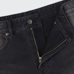 [Cooltandard] Big Brush Bermuda Denim Pants [Black]