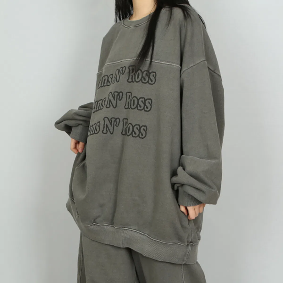 GUN Pigment Round Oversized Sweatshirt
