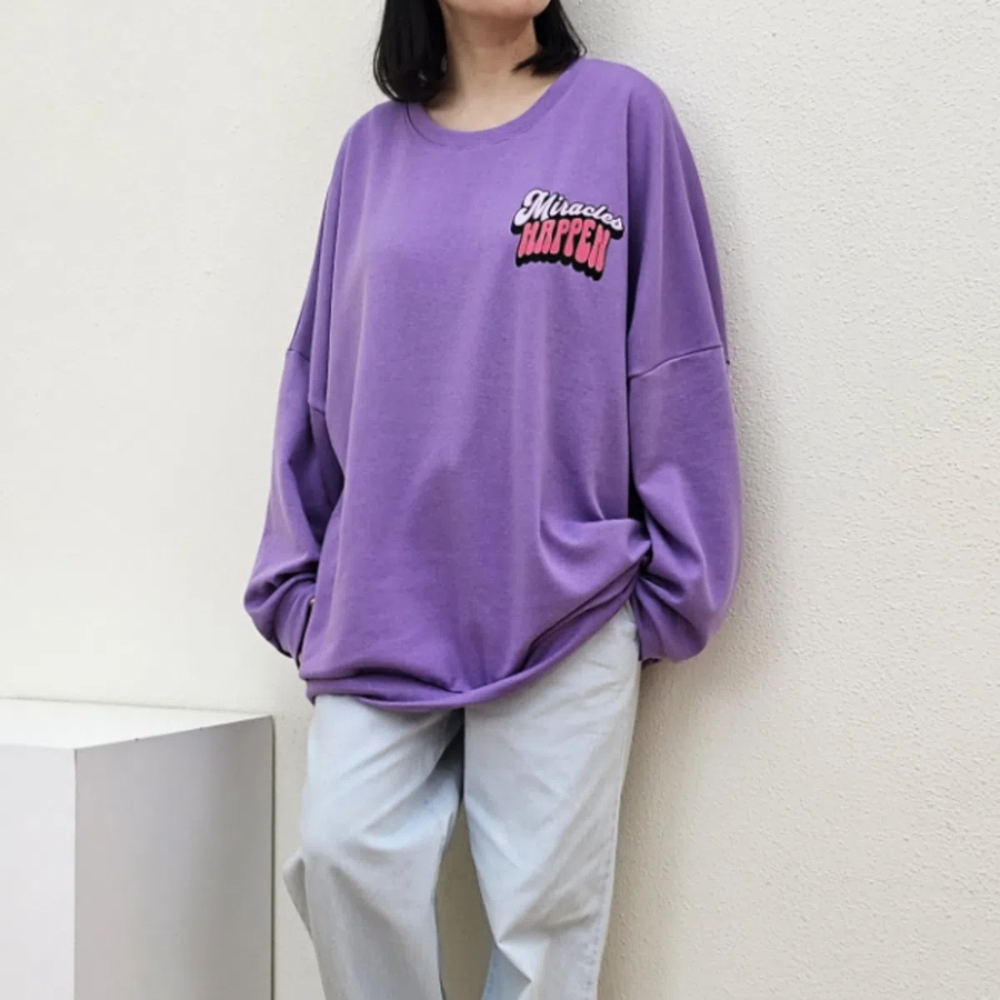 Loose Fit Happen Oversized Sweatshirt