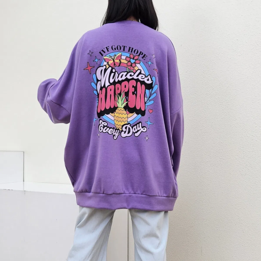 Loose Fit Happen Oversized Sweatshirt
