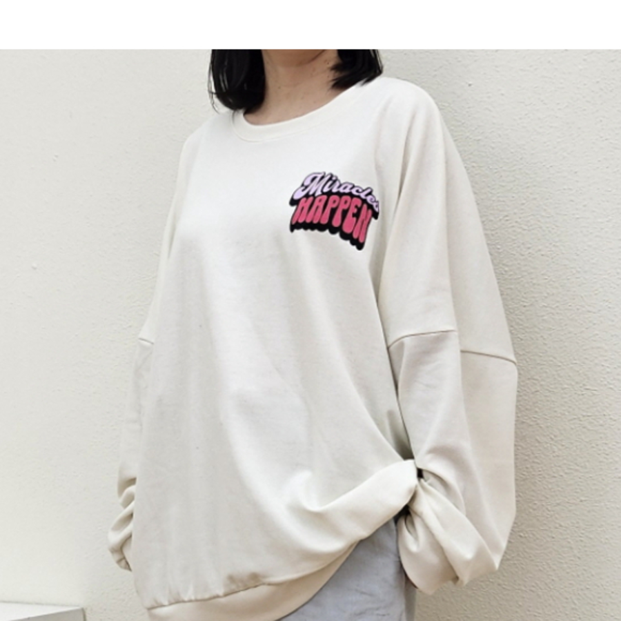 Loose Fit Happen Oversized Sweatshirt