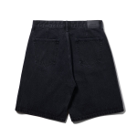 Wide Denim Half Pants [Dark Gray]