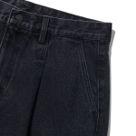 Wide Denim Half Pants [Dark Gray]