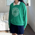 Loose Fit Marine Collar Sweatshirt T-shirt