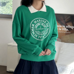 Loose Fit Marine Collar Sweatshirt T-shirt