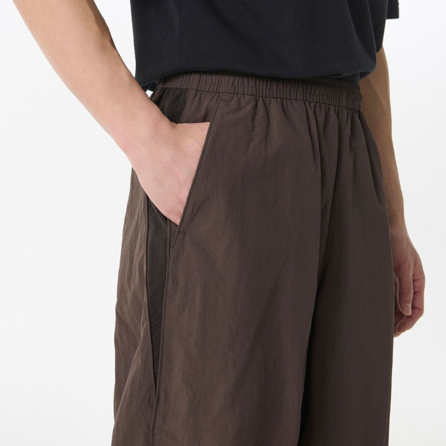 Wide Retro Track Pants [Brown]