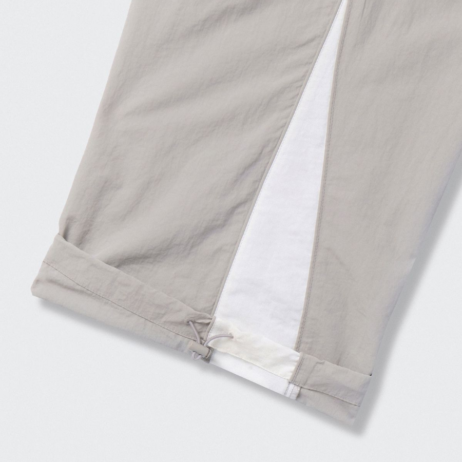 Wide Retro Track Pants [Light Grey]