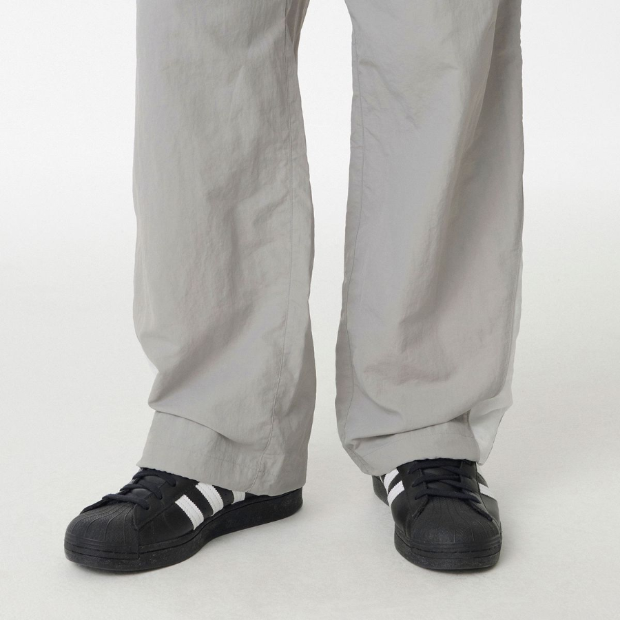 Wide Retro Track Pants [Light Grey]