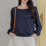 Loose Fit Square Neck Sweatshirt