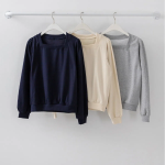 Loose Fit Square Neck Sweatshirt