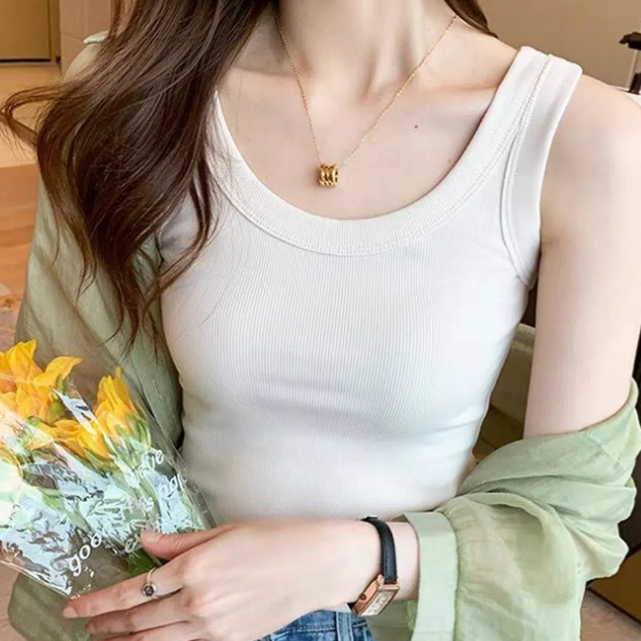 SuemW S073 Mango Ribbed Tank Top