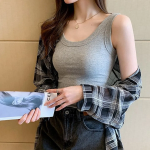 Свободный размер-Серый-Топы