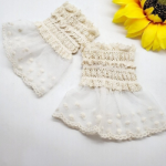 Женские Полурукавники с Гороховым Кружевом, Манжетами и Фальш-воротничком — стильная защита и винтажный шарм