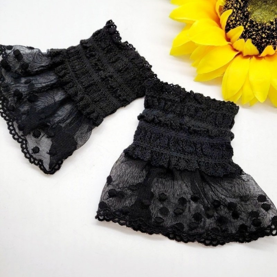 Женские Полурукавники с Гороховым Кружевом, Манжетами и Фальш-воротничком — стильная защита и винтажный шарм