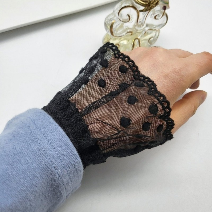 Женские Полурукавники с Гороховым Кружевом, Манжетами и Фальш-воротничком — стильная защита и винтажный шарм