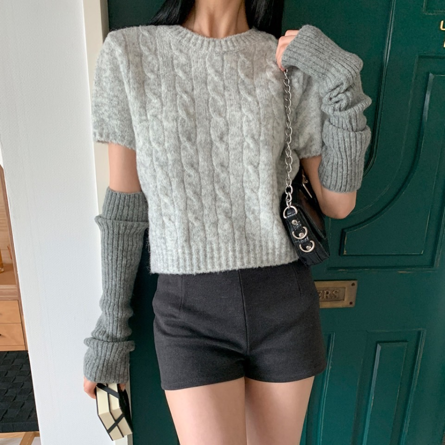 Женские Вязаные Длинные Варежки-Нарукавники с Разрезом — уют и стиль для холодного сезона