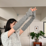 Женские Вязаные Длинные Варежки-Нарукавники с Разрезом — уют и стиль для холодного сезона