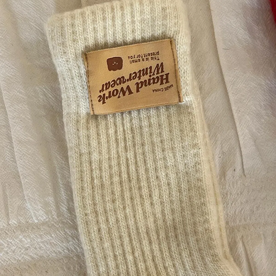 Унисекс Длинные Вязаные Перчатки Snow с Открытыми Пальцами и Touch-функцией — тепло, стиль и удобство в одном аксессуаре