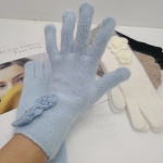 Женские Вязаные Перчатки из Ангоры с Цветочной Вышивкой и Touch-функцией — тёплый уют и нежный декор