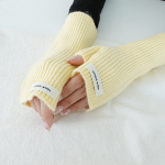 Женские Вязаные Удлинённые Варежки из Шерсти с Отверстиями для Пальцев — тепло и свобода движений