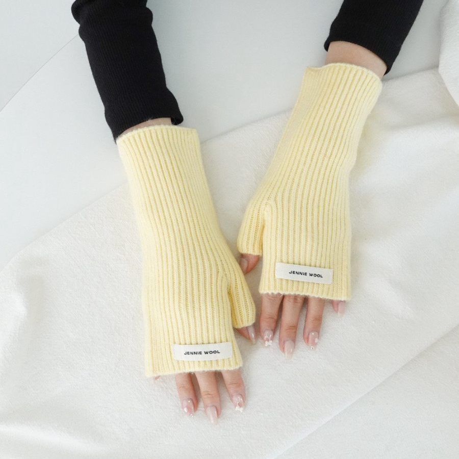 Женские Вязаные Удлинённые Варежки из Шерсти с Отверстиями для Пальцев — тепло и свобода движений