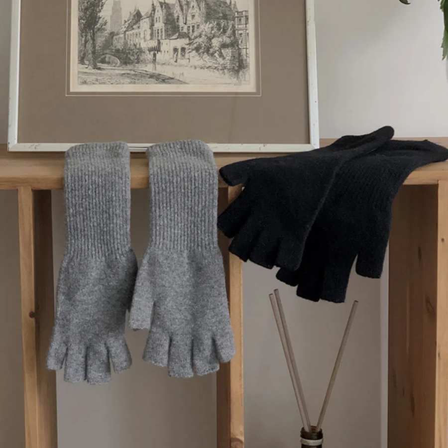 Женские Удлинённые Вязаные Хендвармеры с Отдельными Пальцами — тепло и свобода движения