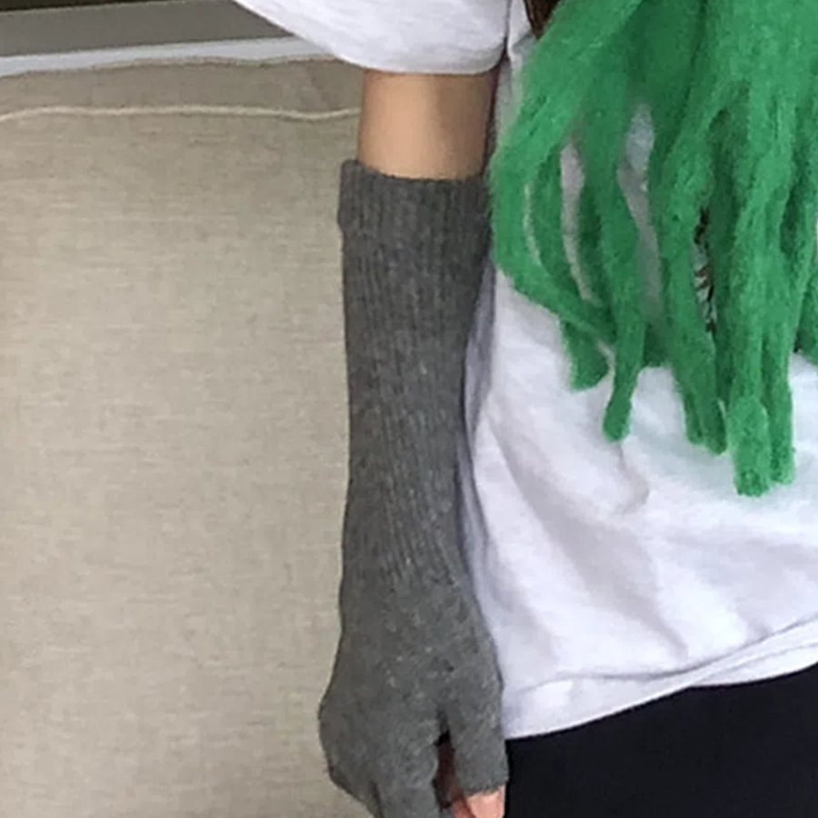 Женские Удлинённые Вязаные Хендвармеры с Отдельными Пальцами — тепло и свобода движения