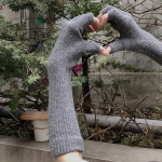 Женские Удлинённые Вязаные Хендвармеры с Отдельными Пальцами — тепло и свобода движения