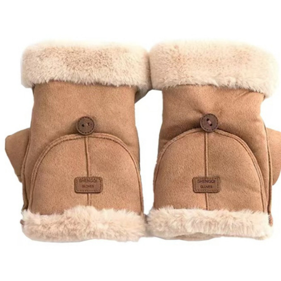 Женские Полуварежки из Сuэда с Меховой Отделкой — уют и стиль для холодного сезона