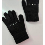 Женские Шерстяные Перчатки с Декором в Виде Кубической Звезды — элегантная простота с блестящим акцентом