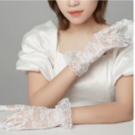 Женские Свадебные Кружевные Перчатки из Мягкой Сетки — нежность и элегантность в каждом движении