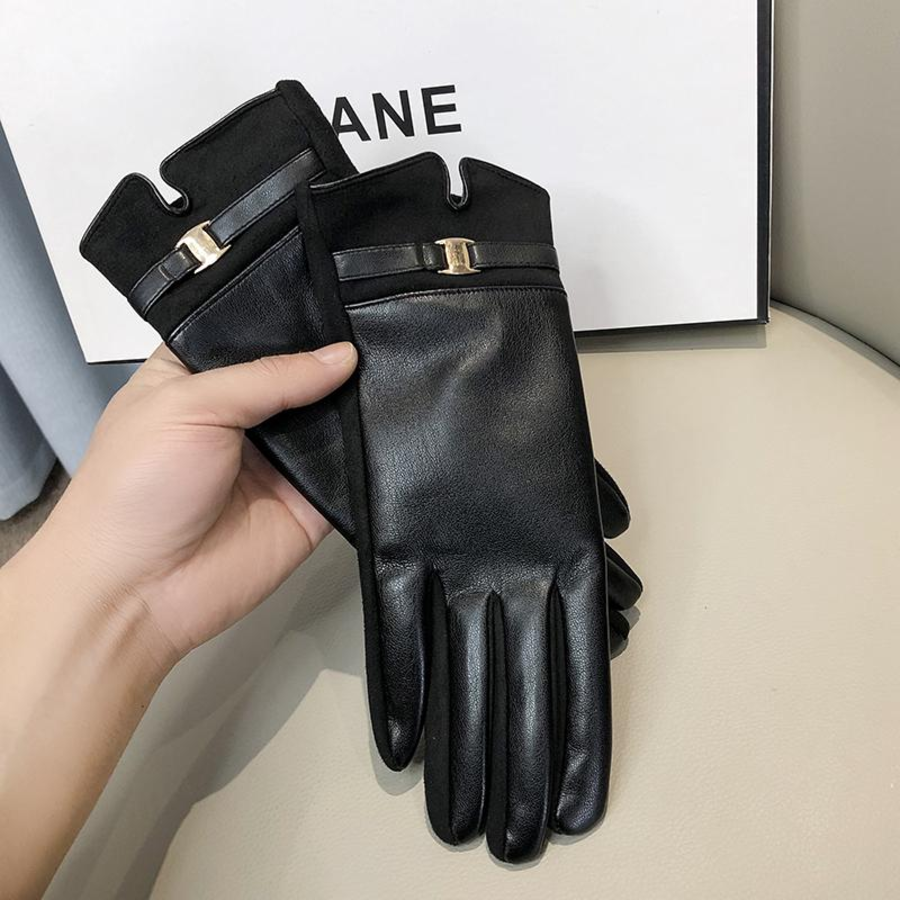 Женские Зимние Кожаные Велюровые Перчатки с Сенсорным Экраном — стиль и удобство в холодное время