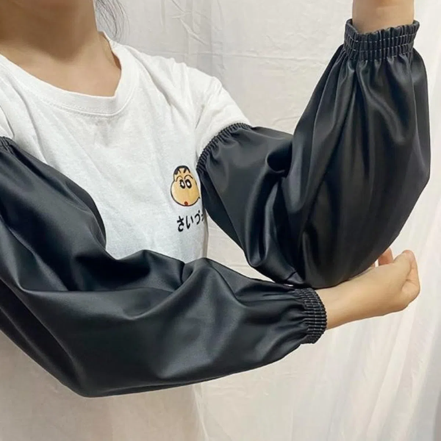 Защитные рабочие нарукавники (чёрные) — водоотталкивающие и износостойкие