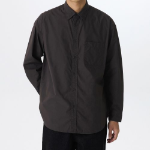 Oversized Washed Poplin Shirt (Gunmetal)