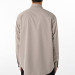 Relaxed Wool-Like Shirt (Light Beige)