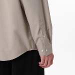 Relaxed Wool-Like Shirt (Light Beige)