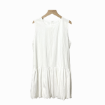 Мини-платье с бретелями и объёмным баллон-кроем